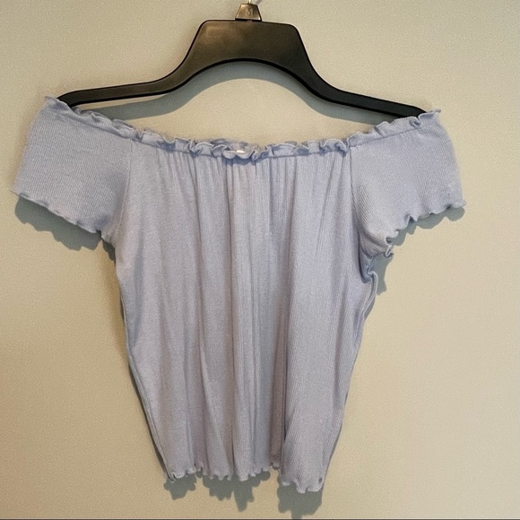 Garage Purple Off the Shoulder Top - Picture 3 of 3